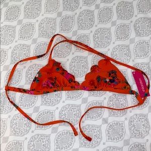 target floral print triangle top